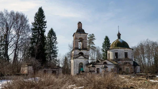 Terk Edilmiş Ortodoks Kilisesi Kozyura Köyü Kostroma Bölgesi Rusya 1829 — Stok fotoğraf