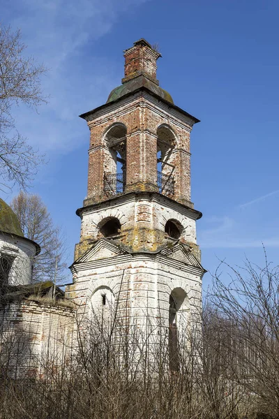 Vieux Clocher Ruine Village Kozyura Région Kostroma Russie Construit 1829 — Photo