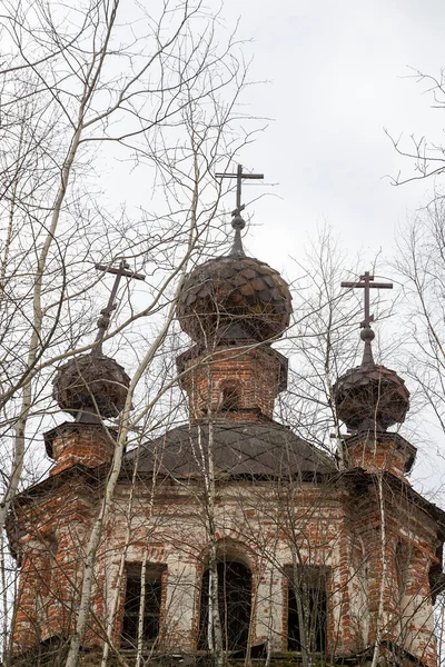 Orthodoxe Kirche Mit Fünf Kuppeln Troizki Dorf Gebiet Kostroma Russland — Stockfoto