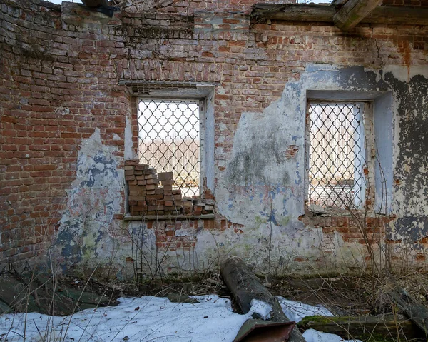 Interno Una Chiesa Ortodossa Abbandonata Villaggio Kozyura Regione Kostroma Russia — Foto Stock