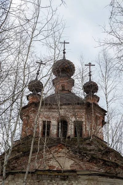 Orthodoxe Kirche Mit Fünf Kuppeln Troizki Dorf Gebiet Kostroma Russland — Stockfoto