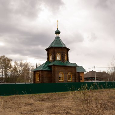 Kırsal ahşap kilise, Nikolo-Makarovo köyü, Kostroma bölgesi, Rusya