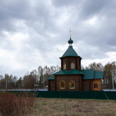 Kırsal ahşap kilise, Nikolo-Makarovo köyü, Kostroma bölgesi, Rusya