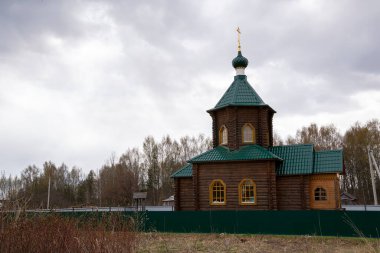 Kırsal ahşap kilise, Nikolo-Makarovo köyü, Kostroma bölgesi, Rusya