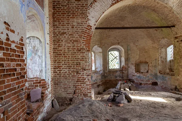 Innenraum Einer Verlassenen Kirche Dorf Korshunovo Region Kostroma Russland Erbaut — Stockfoto