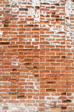 Harap olmuş eski kırmızı tuğla duvarcılık