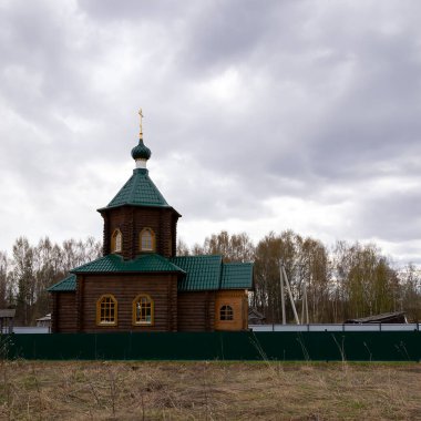 Kırsal ahşap kilise, Nikolo-Makarovo köyü, Kostroma bölgesi, Rusya