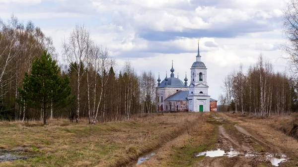 Landschaft Alte Orthodoxe Kirche Dorf Korshunovo Region Kostroma Russland Erbaut — Stockfoto