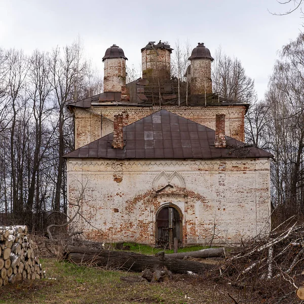 Alte Verlassene Orthodoxe Kirche Dorf Ustye Neiskoye Region Kostroma Russland — Stockfoto