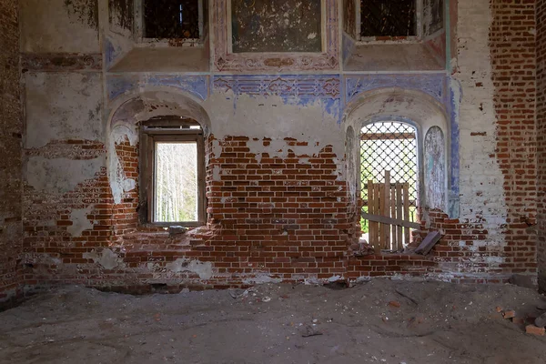 Intérieur Une Église Abandonnée Village Korshunovo Région Kostroma Russie Construite — Photo