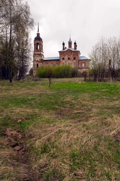 Église Orthodoxe Pierre Village Shakhovo Région Kostroma Russie Construite 1807 — Photo