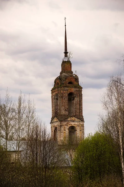 Zvonice Vesnického Kostela Vesnice Shishkino Kostroma Region Rusko Rok Výstavby — Stock fotografie
