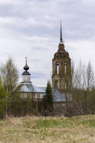 Сільська Православна Церква Село Шишкіно Костромська Область Росія Рік Будівництва — стокове фото