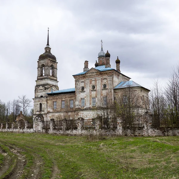 Église Orthodoxe Pierre Village Shakhovo Région Kostroma Russie Construite 1807 — Photo