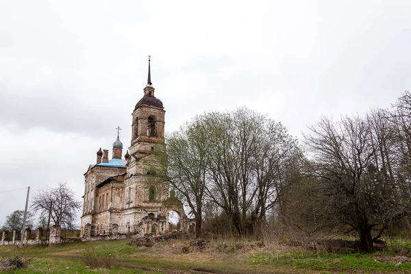 Landscape Rural Orthodox Church Shakhovo Village Kostroma Region Russia Built — Stock Photo, Image