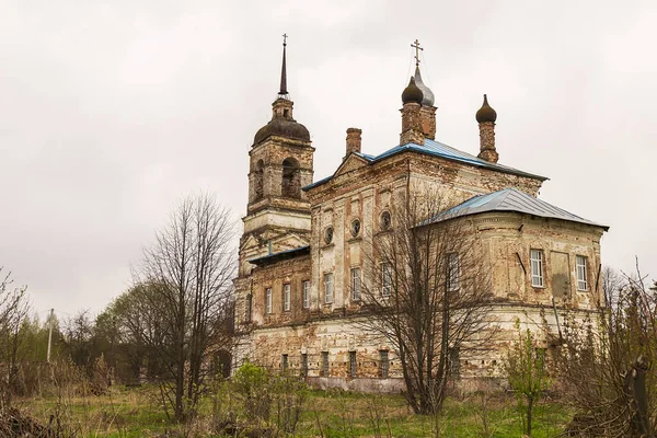 Orthodoxe Kirche Aus Stein Dorf Shakhovo Gebiet Kostroma Russland Erbaut — Stockfoto