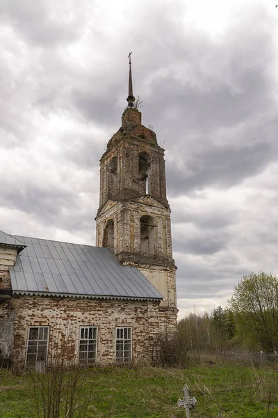 Clocher Église Village Village Shishkino Région Kostroma Russie Année Construction — Photo