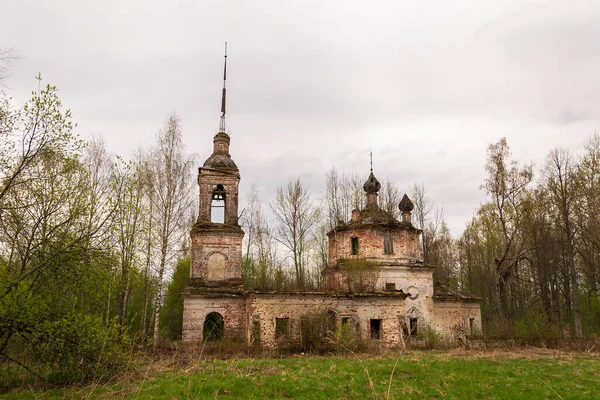 Verlaten Orthodoxe Kerk Dorp Grudevo Kostroma Rusland Bouwjaar 1801 — Stockfoto