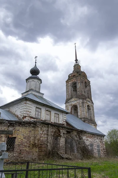 Igreja Ortodoxa Rural Aldeia Shishkino Região Kostroma Rússia Ano Construção — Fotografia de Stock