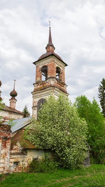 Alter Orthodoxer Glockenturm Dorf Knjaschewo Gebiet Kostroma Russland Erbaut 1802 — Stockfoto