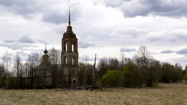 Rural Orthodox Church Landscape Village Shishkino Kostroma Region Russia Year — Stock Photo, Image