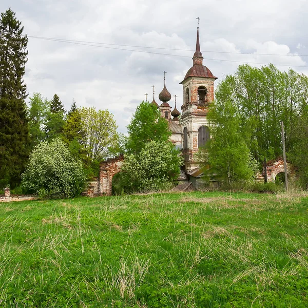 Iglesia Ortodoxa Rural Paisaje Región Kostroma Rusia Año Construcción 1802 — Foto de Stock