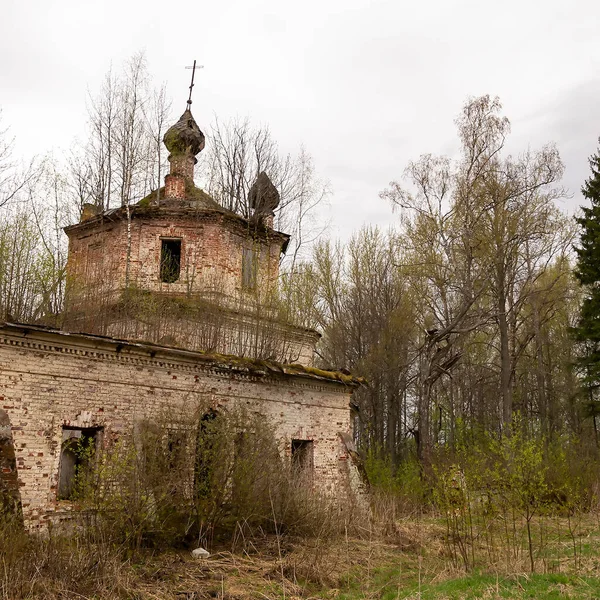 Igreja Ortodoxa Abandonada Aldeia Grudevo Região Kostroma Rússia Construída 1801 — Fotografia de Stock