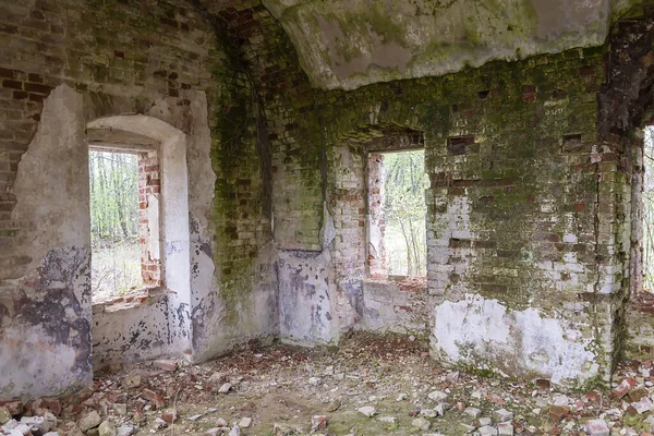 Interior Uma Antiga Igreja Ortodoxa Abandonada Aldeia Grudevo Região Kostroma — Fotografia de Stock