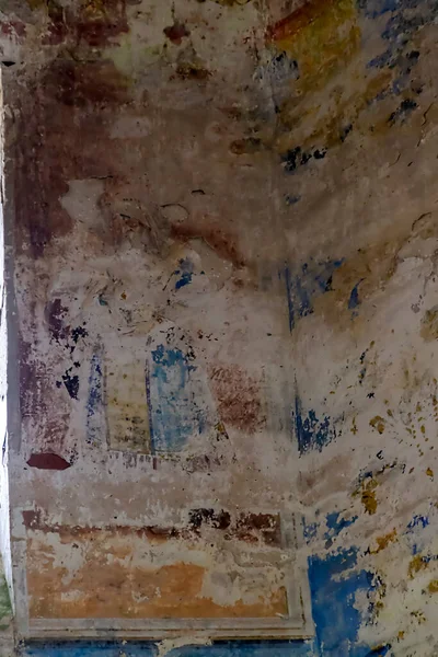 Los Restos Pintura Las Paredes Del Templo Pueblo Grudevo Región — Foto de Stock