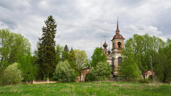 Iglesia Ortodoxa Rural Paisaje Región Kostroma Rusia Año Construcción 1802 — Foto de Stock