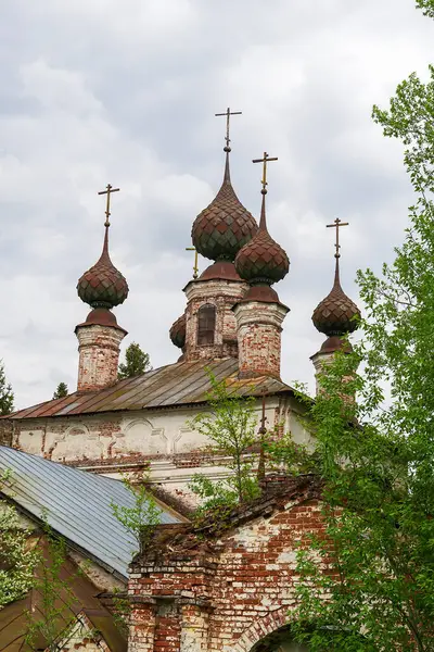 Igreja Ortodoxa Velha Aldeia Knyazhevo Região Kostroma Rússia Construída 1802 — Fotografia de Stock