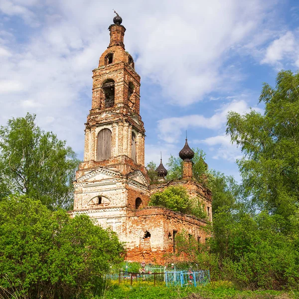 Distrutta Chiesa Ortodossa Condizioni Terribili Russia Tratto Nikolo Mosty Anno — Foto Stock
