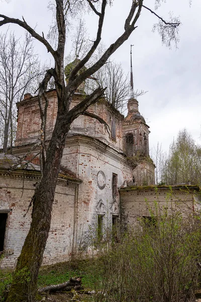 Igreja Ortodoxa Abandonada Aldeia Grudevo Região Kostroma Rússia Construída 1801 — Fotografia de Stock