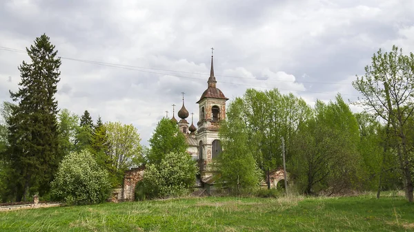 Église Orthodoxe Rurale Paysage Région Kostroma Russie Année Construction 1802 — Photo