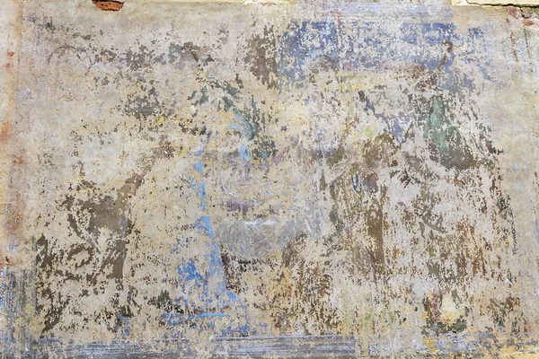 Απομεινάρια Της Ζωγραφικής Των Τοίχων Ενός Εγκαταλειμμένου Ναού Τρομερή Κατάσταση — Φωτογραφία Αρχείου