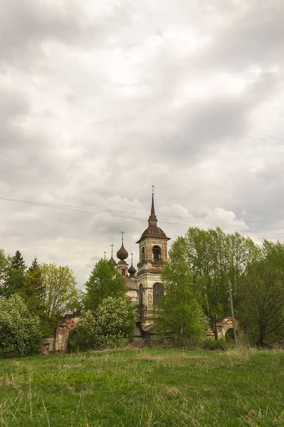 Venkovský Pravoslavný Kostel Krajina Kostroma Region Rusko Rok Výstavby 1802 — Stock fotografie