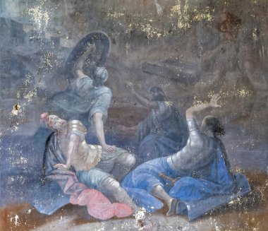 1760, 1772 'de Rusya' nın Kostroma bölgesindeki Shacha Nehri üzerindeki Ilyinsky köyünün tapınak kompleksi olan terk edilmiş bir Ortodoks kilisesinin duvarlarına çizimler yapıldı. Tesis şu anda terk edilmiş durumda.