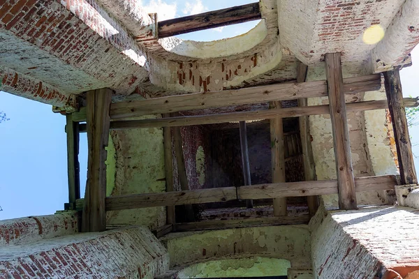 Interior Abandoned Orthodox Church Russia Vladimirovo Tract Year Construction 1809 — Stock Photo, Image