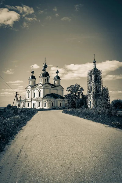 Krajina Venkovské Ortodoxní Kostel Kostel Obci Pruzhinino Kostroma Region Rusko — Stock fotografie