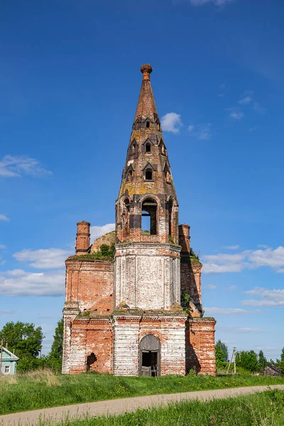 Une Église Rurale Abandonnée Village Mitino Province Kostroma Russie Année — Photo