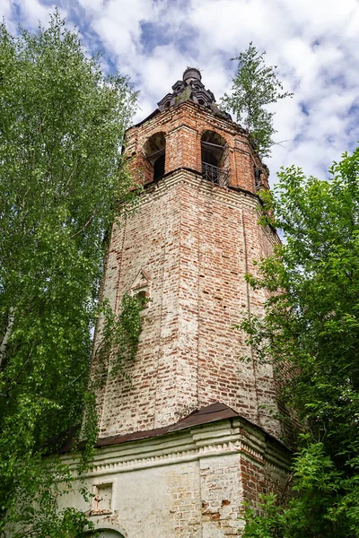 Détruite Église Orthodoxe Complexe Temple Village Ilyinsky Sur Rivière Shacha — Photo