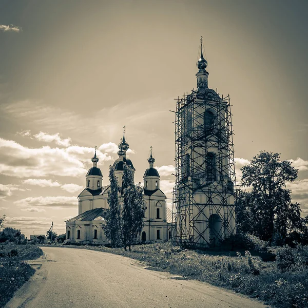 Krajina Venkovské Ortodoxní Kostel Kostel Obci Pruzhinino Kostroma Region Rusko — Stock fotografie