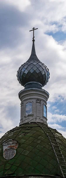 Kopule Pravoslavného Kostela Vesnice Spas Buraki Provincie Kostroma Rusko Píše — Stock fotografie