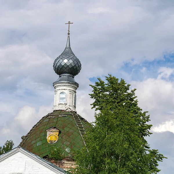 Kopule Pravoslavného Kostela Vesnice Spas Buraki Provincie Kostroma Rusko Píše — Stock fotografie