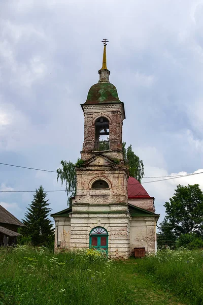 Église Orthodoxe Rurale Village Spas Buraki Province Kostroma Russie Année — Photo