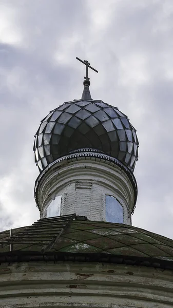 Kopule Pravoslavného Kostela Vesnice Spas Buraki Provincie Kostroma Rusko Píše — Stock fotografie