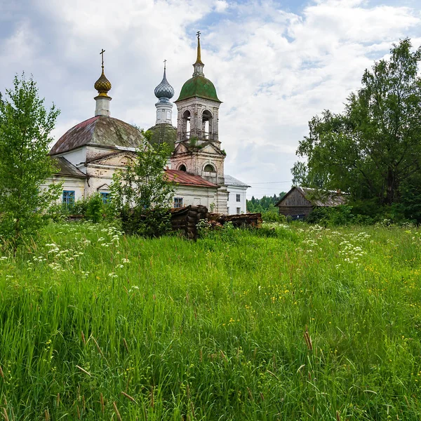 Iglesia Ortodoxa Rural Pueblo Spas Buraki Provincia Kostroma Rusia Año — Foto de Stock