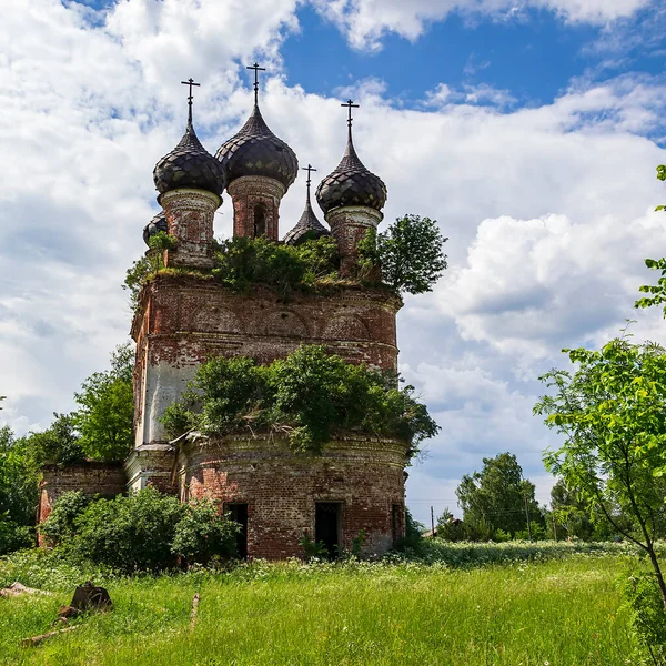 Старая Православная Церковь Буяково Костромской Губернии Россия Год Постройки 1810 — стоковое фото