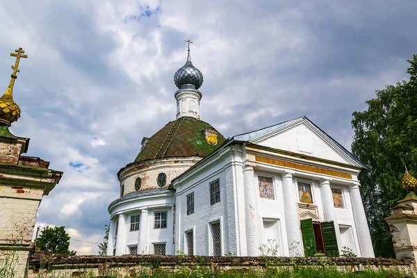 Venkovský Pravoslavný Kostel Vesnice Spas Buraki Provincie Kostroma Rusko Píše — Stock fotografie