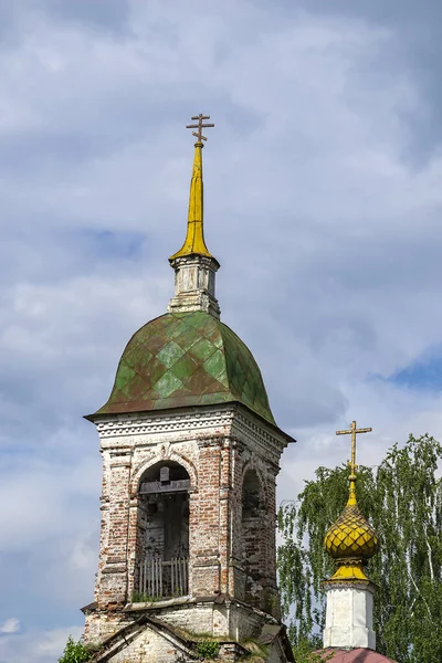 Ancien Clocher Orthodoxe Village Spas Buraki Province Kostroma Russie Année — Photo